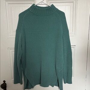 a new day Teal Ribbed Mock Neck Sweater